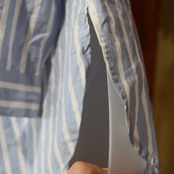 K Lab Striped Button Down Feminists "not your babe" Top Medium - Picture 8 of 13